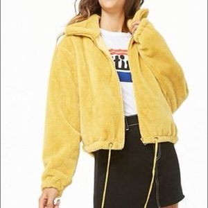 Forever21 Plush Zip Front Jacket (Small)